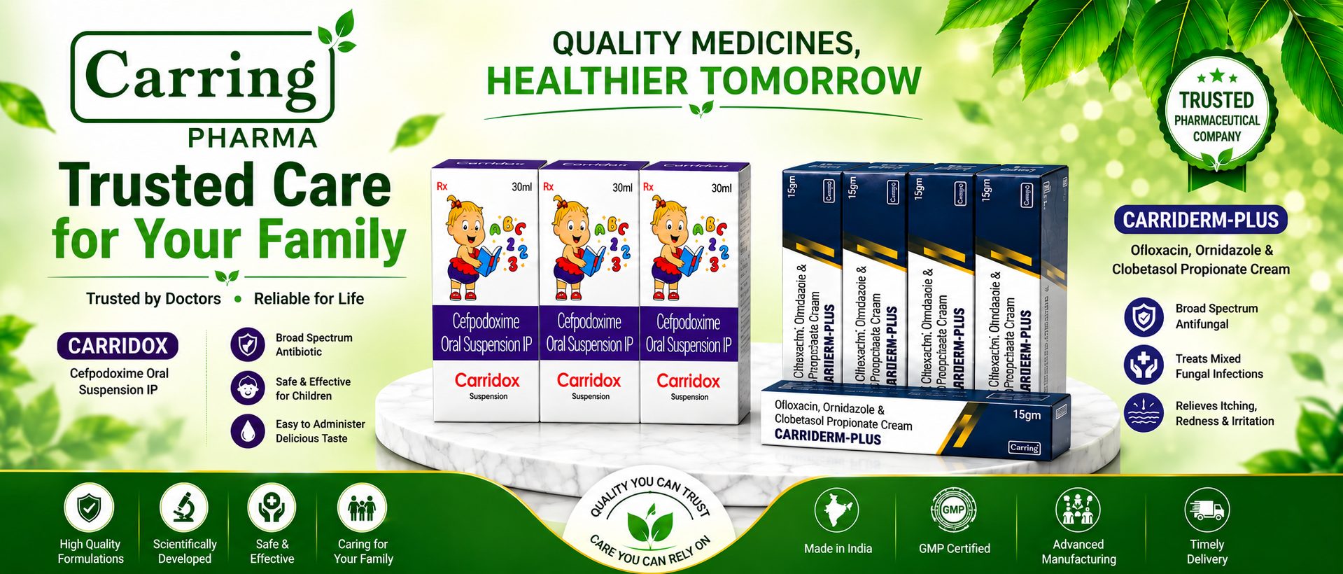 Trusted Pharmaceutical Company in India – Quality Medicines, Tablets, Capsules & Syrups by Carring Pharma
